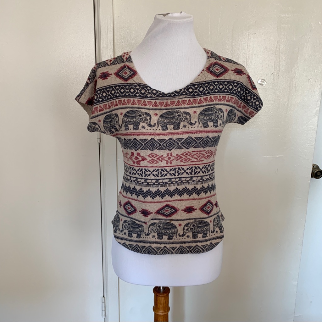 Patterned Tee Sz Small